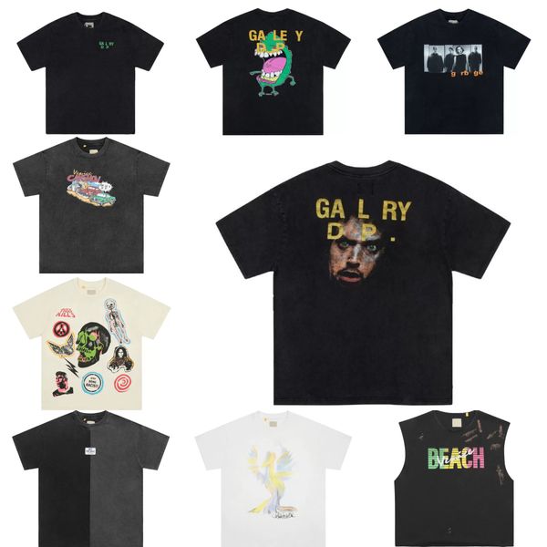 

selling fashion men t-shirts designer women short sleeve t-shirts tie dye cartoon letter print cotton regular fit shirts street style, White;black