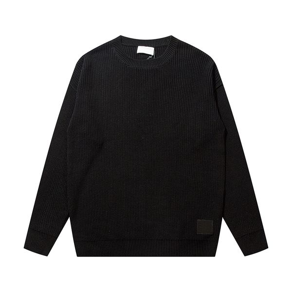 

Spring Autumn And Winter Japanese New Daily Commuting Thin Simple Pullover Men's Solid Color Patch Embroidered Sweater 901#, Blue