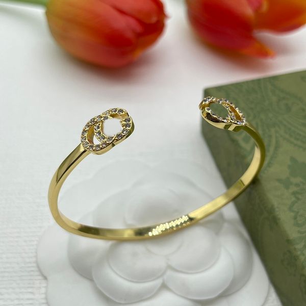 

fashion style bracelets women bangle wristband cuff chain designer letter jewelry 18k gold plated stainless steel wedding lovers gift bracel, Black