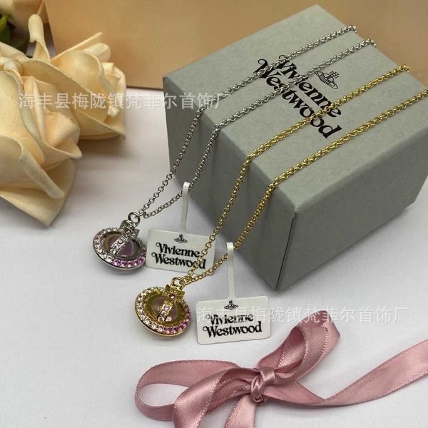 

23p western empress dowager's new saturn diamond necklace, Silver