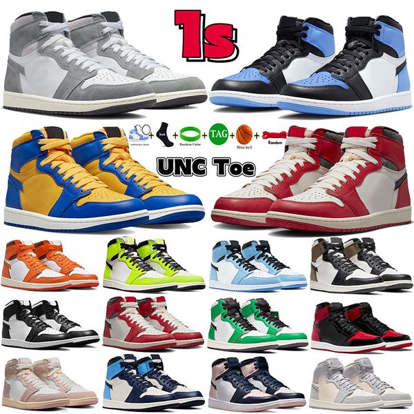 

unc jumpman toe 1 1s basketball shoes reverse laney se space jam washed black og skyline ice university true blue lucky green dark mocha pat