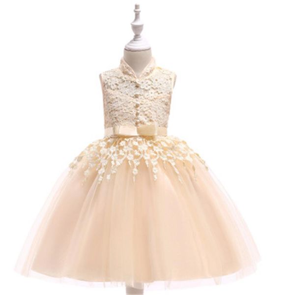 

children baby flower girl fluffy dress princess kids girls gowns wedding girl party dress embroidered costume new long skirts froc9848762, Red;yellow