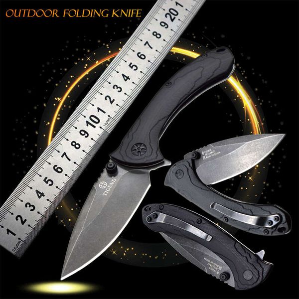 

g10 handle folding knife portable outdoor defense camping hunting combat pocket knife survival tactical utility edc tools