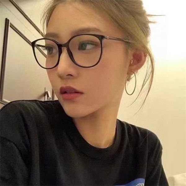

sunglasses 2023 23 new fragrant grandma network popular personalized japanese and korean glasses versatile ins fashion plain face optical le, White;black