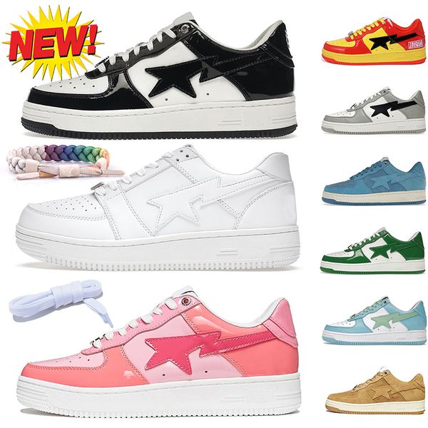 

sneakers star sk8 men designer casual shoes women sneakers low black white blue camo green beige suede combo pink leather jogging star train
