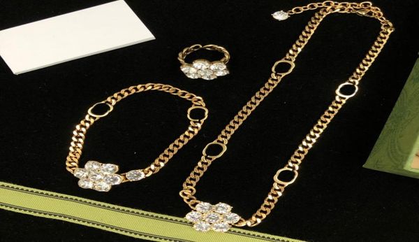 

luxury designer 18k gold necklace for woaman flower diamond design products brass necklaces quality fashion jewelry supply4835607, Silver