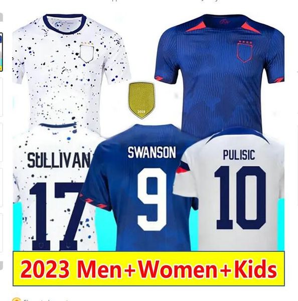 

2023 pulisic soccer jerseys reyna aaronson weah acosta mckennie 23 24 maillot de futol ferreira dest morgan adams usa football shirt rapinoe, Black;yellow