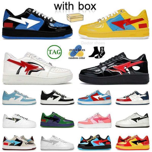 

2023 designer with box shoes platform dhgate sneakers men women shark black white camo combo pink patent dhgate leather sk8 sta plate-forme