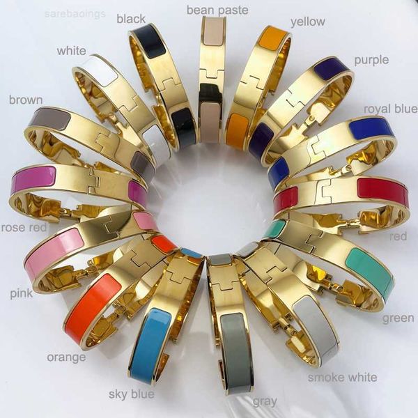 

designer bracelet luxury brand her max men women design bangle new classic fashion enameled titanium stainless steel luxury jewelry for wedd, Black