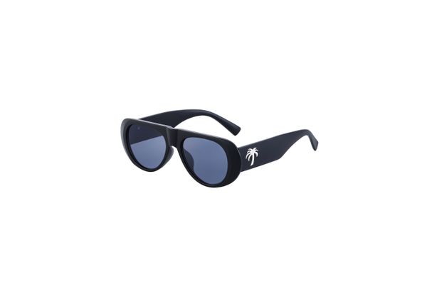 

european and american retro oval frame sunglasses female personality garden mirror leg uv anti-radiation sunglasses male high appearance lev, White;black