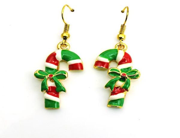 

whole charms earings dangles green bow crutch eardrop fashion christmas earrings for women jewelry7436728, Golden