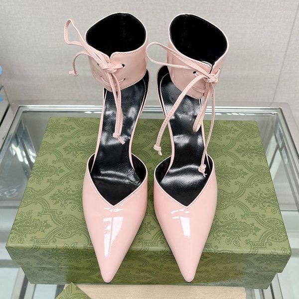 

dress shoes spenneooy summer fashion designer women solid color pointed toe thin round heels shallow mouth bag heel ankle strap shose, Black