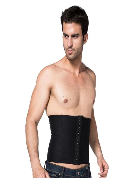 

wholebelly waist shaper 3 row hook eye belt abdomen cincher girdle men women 2016 fashion5712482, Black;brown