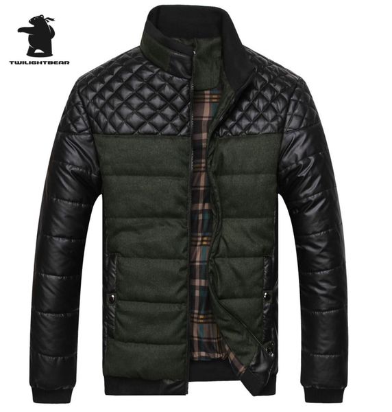 

new men's jackets and coats 4xl pu patchwork jackets men outerwear winter fashion male clothing b35086861708, Black;brown