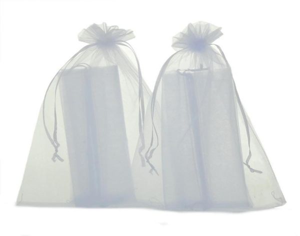 

whole25pcs 20cmx30cm white organza gift pouch jewelry bags wedding xmas favor over 110 express3322804, Black;white