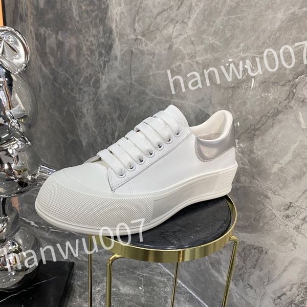 

2023 luxury casual shoes designer leather lace up men fashion platform sneakers white black mens womens size 35-46 xsd230417