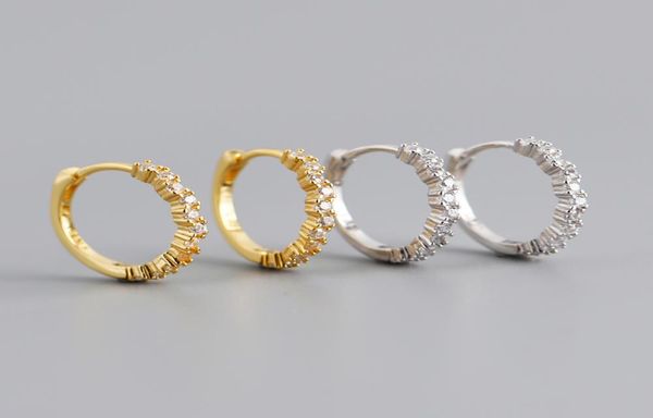 

fashion s925 sterling silver huggie earring for lady guangzhou rhodium plated jewellry bulk whole jewelry from ch4980988, Golden;silver