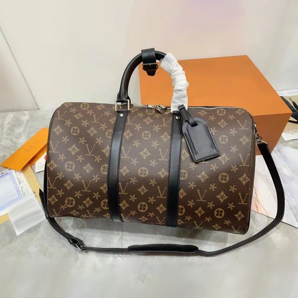 

luxury keepall 45 50 55 travel tote shopper hand bags mens m41424 designer weekend crossbodys duffle bag womens large capacity genuine leath