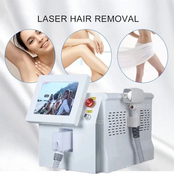 

factory price 2000w laser ice platinum triple wavelength 755 808 1064 ice diode laser effective hair removal machine, Black
