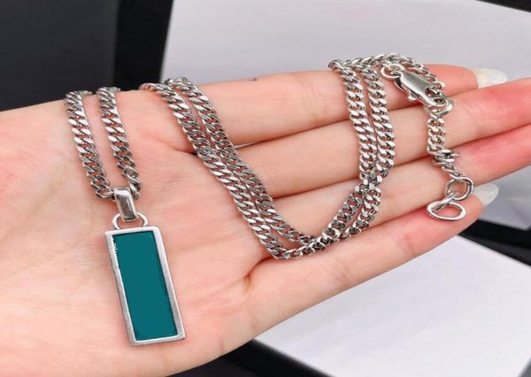 

men women designer letter pendant necklaces initials silver necklace chain jewelry with stamps party gift7596152