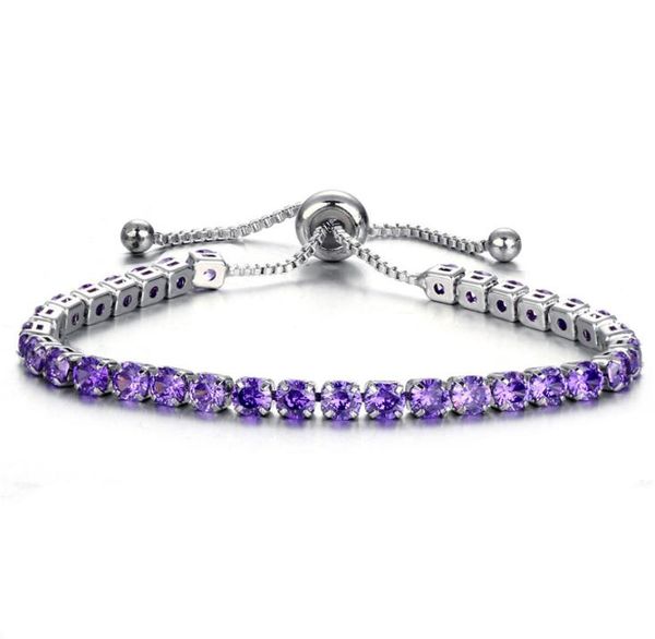 

iced out tennis adjustable bracelet cuffs row cubic zirconia diamond bracelets wedding fashion jewelry for women kids gift will an8824069, Golden;silver