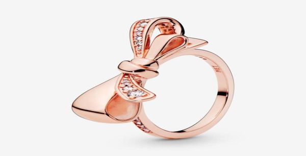 

new brand 100 925 sterling silver sparkling bow ring for women wedding rings fashion jewelry6445319, Slivery;golden