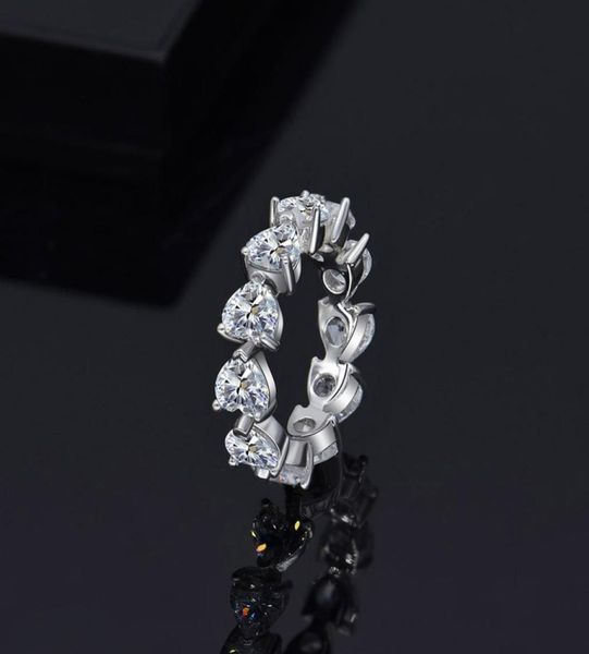 

designs 925 silver gold plated woman eternity heart shape ring diamond rings4652351