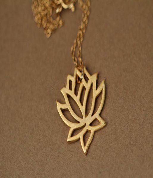 

trendy big lotus pendant floral style of plants women039s neclaces6925221, Silver