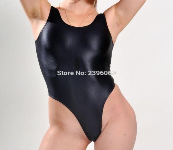 

lg117 shiny lycra spandex opaque tights original fetish zentai leotard many colors2364698, Black