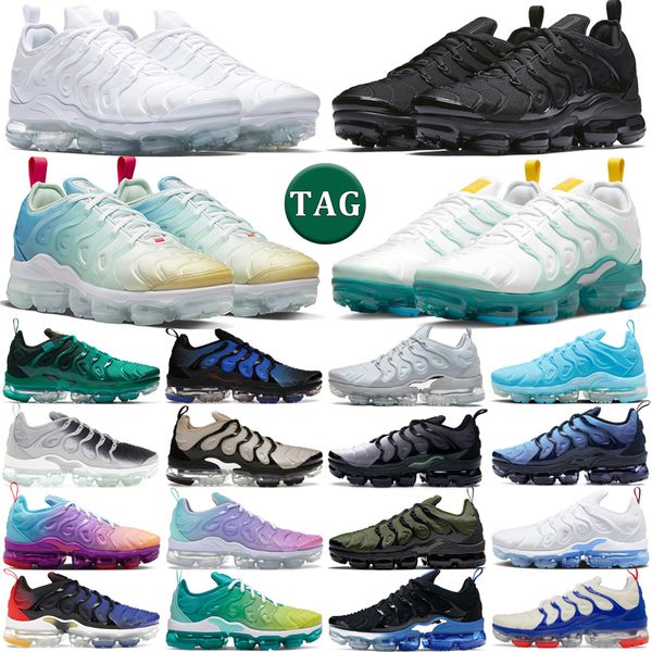 

2023 tn plus running shoes men women triple black white cool grey university blue fury metallic gold volt atlanta obsidian mens trainers out