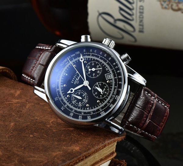 

2023 zeppelin luxury men's 2023 aaa new designer movement watches men luxury men's watch multi-function chronograph clocks ing, Slivery;brown