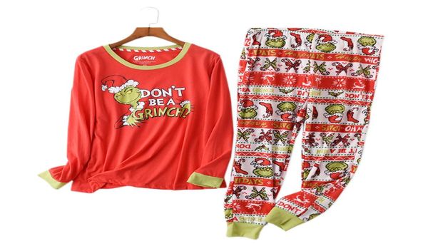 

christmas women pyjamas plus size winter knit cotton pajama sets women fresh green long sleeve casual sleepwear women y2004255231128, Black;red