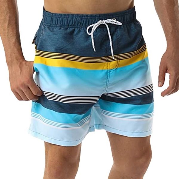 

men's shorts summer men's swimming shorts quick dry striped beach board shorts loose relaxed surfing shorts 230711, White;black