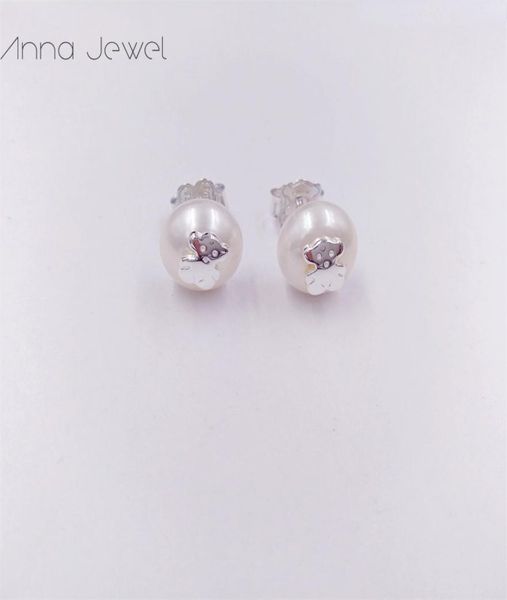 

bear jewelry 925 sterling silver girls to us fun pearl bridal earrings for women charms set wedding party birthday gift earring l6230660
