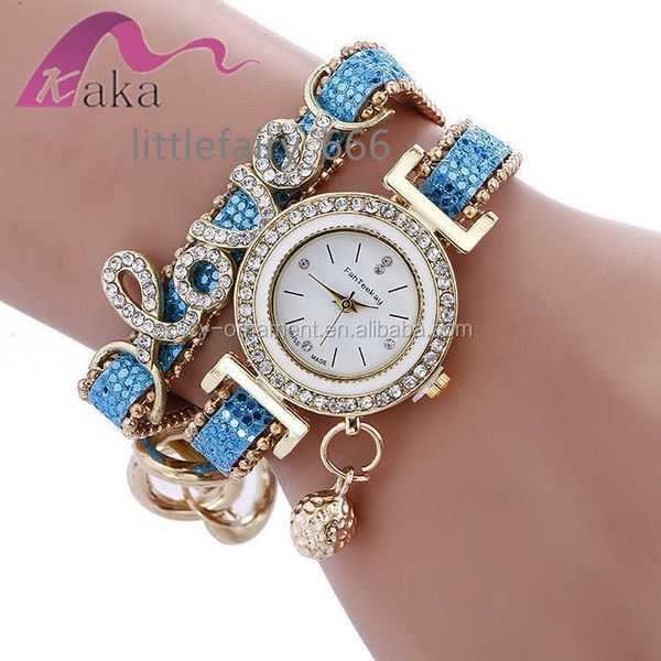 

selling novel colors metal bracelet watch decorated with crystal for women hair jewelry accessories, Slivery;golden