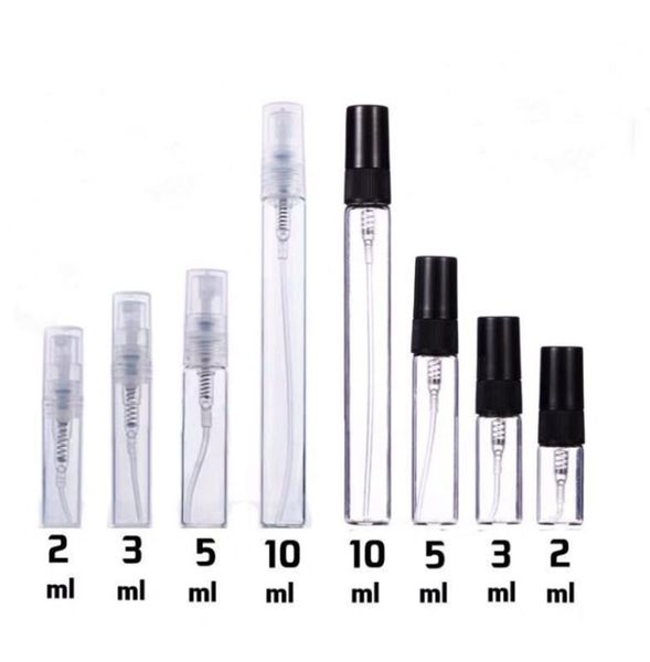 

2ml 3ml 5ml 10ml plastic glass mist spray perfume bottle small parfume atomizer travel refillable sample vials tube8589181