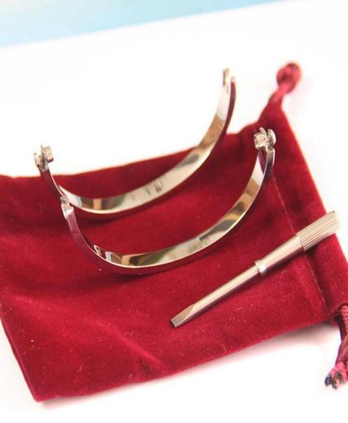 

2021 classic new fashion jewelr cuff 316l titanium steel bangle women men jewelry bracelets valentine039s day gifts with red ba6111964, White