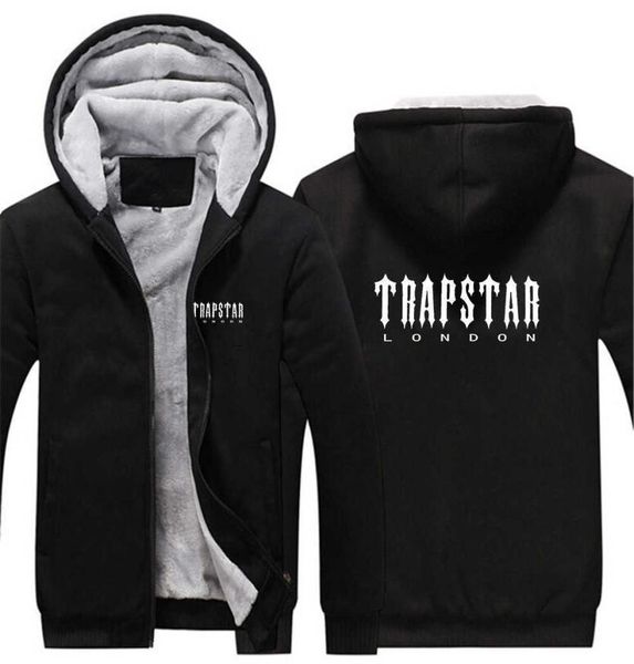 

london sweatshirts 2022 men's new casual winter thickened warmer coat zipper hooded fleece long sleeves padded jackets 6293031, Black