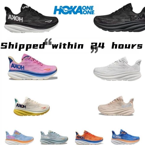 

designer bondi 8 clifton 9 sports hoka liberty running shoes black white sneakers