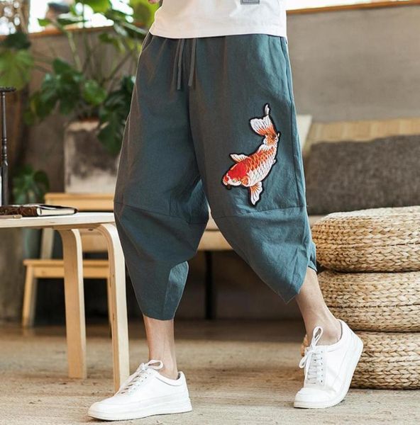 

men039s pants 2021 summer fashion jogger harem pant men black baggy cotton casual calf male hip hop oversized streetwear korean8125814