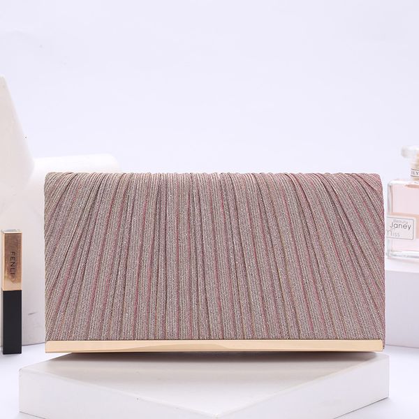 

evening bags womens pleated sequin clutch bag wedding purse bride handbag chain crossbody for banquet party dinner 230711