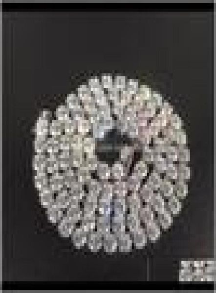 

tennis graduated necklaces pendants drop delivery 2021 mens diamond gold tennis chain hip hop iced out bling chains jewelry men1676240, Black
