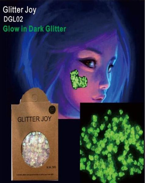 

dgl02 heart shape glow in dark luminous face and body cosmetic glitter sequins party make up body carnival decor3702916