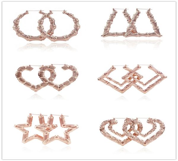 

big circle hoop earrings women europe and america gold rose gold ethnic large vintage bamboo wives earrings for famale jewelry gif9616734, Golden;silver