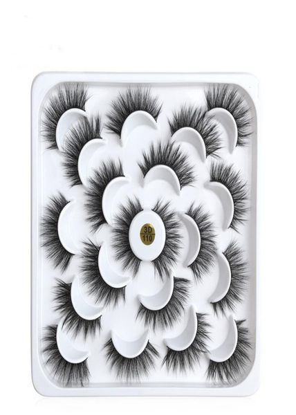 

new 10 pairs fashion false eyelashes reusable fake 3d mink eyelashes makeup natural thick long eyelash extension9592968