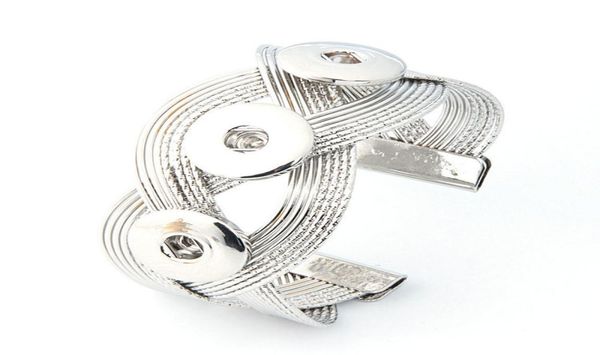 

10 pc18mm snap button fashion bracelets diy jewelry bracelet is suitable for the fast button and slide charms3455387, Golden;silver