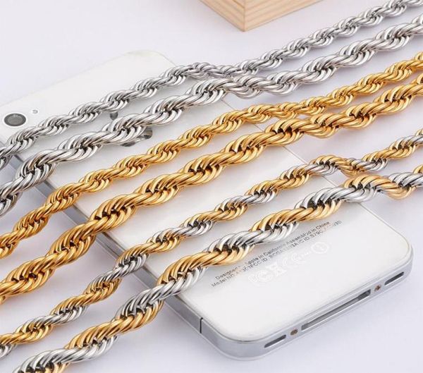 

6mm8mm 24 inch heavy huge singapore rope chain necklace link for boys mens stainless steel jewelry silver gold father0397534278