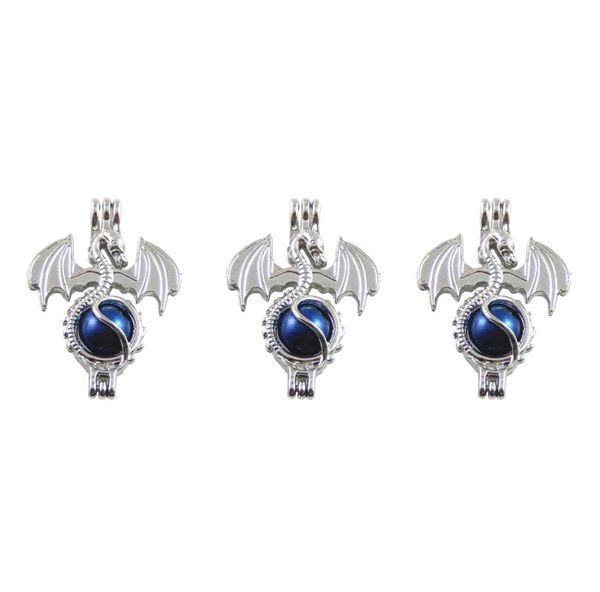 

pearl cage necklace pendant essential oil diffuser dragon provides silverplated 10pc plus your own pearl stone makes it more1217536, Silver