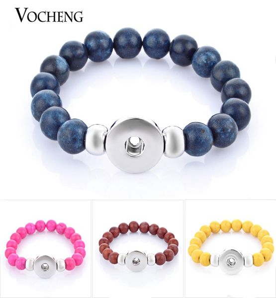 

noosa bead elastic bracelet ginger snap jewelry 9 colors 18mm snap button nn3018461686, Black