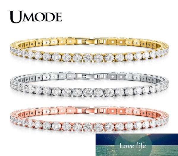 

fashion clear zircon rose gold tennis bracelets for women round cz gold charm bracelet gifts jewelry bijoux femme aub0097l8501317, Golden;silver